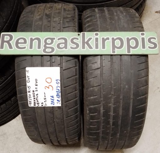 195/50R15 Hankook Ventus S1 Evo kesä 3-3,5mm / 2V1A