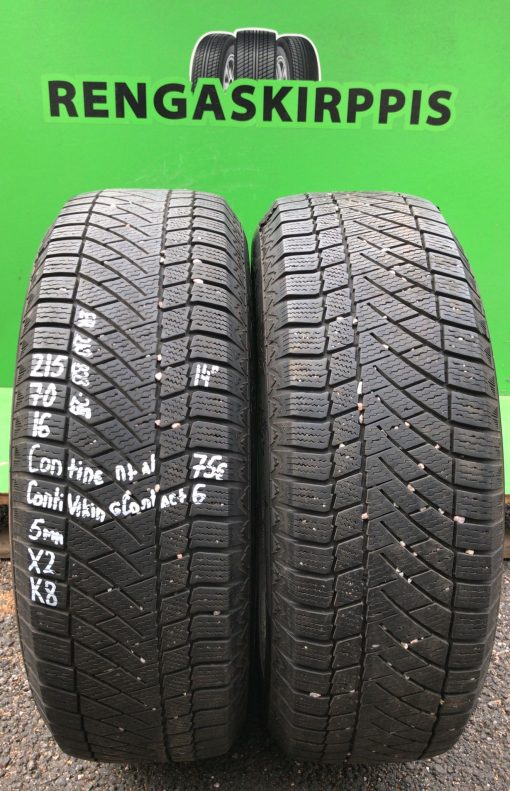 215/70R16 Continental ContiVikingContact 6 kitka 4mm / K8