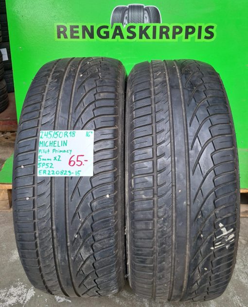 245/50R18 Michelin Pilot Primacy kesä 5mm / 5P52