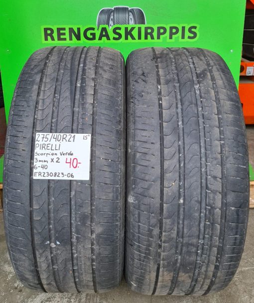 275/40R21 Pirelli Scorpion Verde kesä 3mm / 6-40