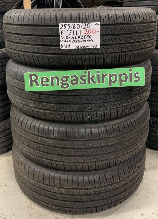 255/60R20 Pirelli Scorpion Zero kesä uudenveroiset / 5P23