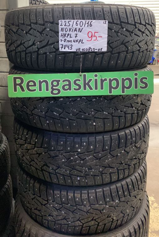 225/60R16 Nokian HKPL 7 nasta 7-8mm / 7V43