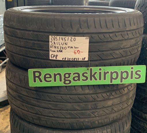 265/45R20 Sailun Atrezzo ZSR SUV kesä 4mm / 5P8