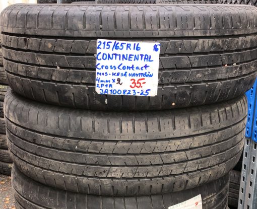 215/65R16 Continental CrossContact M+S kesäkäyttöön  4mm / 1P6-2