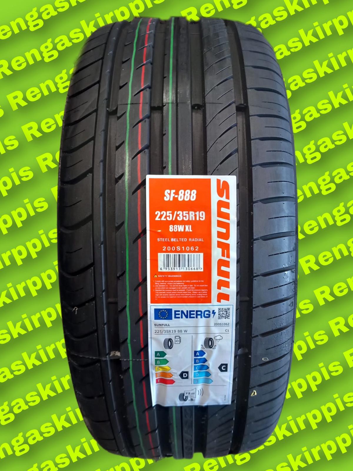 225/35R19 Sunfull SF-888 88W D ,C 72dB/kesä - Rengaskirppis