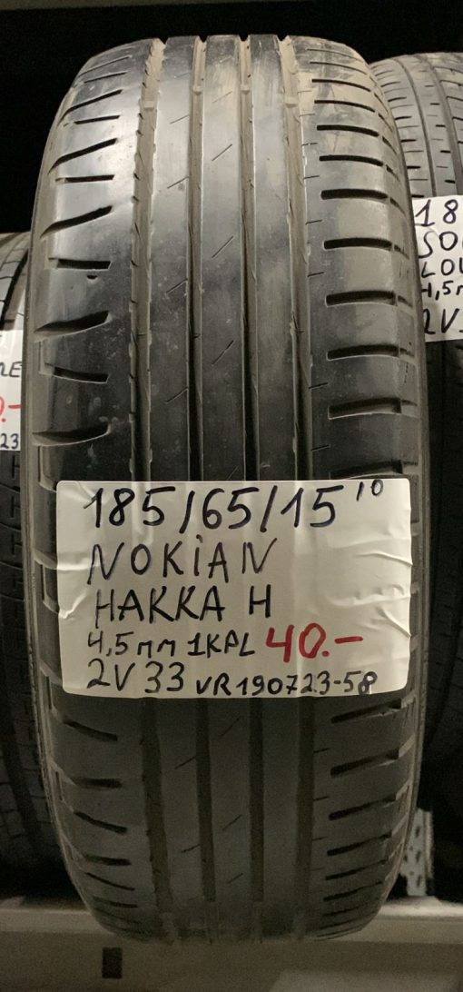 185/65R15 Nokian Hakka H kesä 4,5mm / 2V33