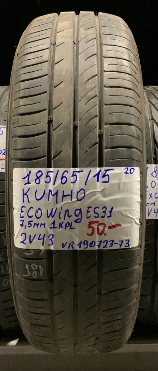 185/65R15 Kumho Ecowing ES31 kesä 7,5mm / 2V43
