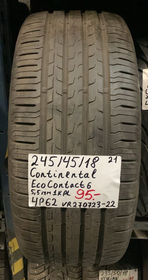 245/45R18 Continental EcoContact 6 kesä 5,5mm / 4P62