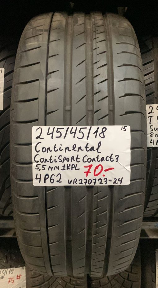 245/45R18 Continental ContiSportContact 3 kesä 5,5mm / 4P62
