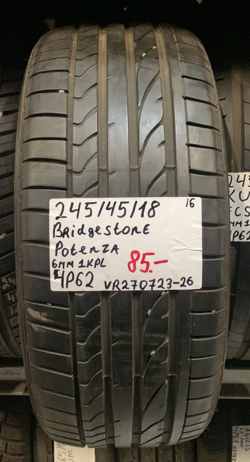 245/45R18 Bridgestone Potenza kesä 6mm / 4P62