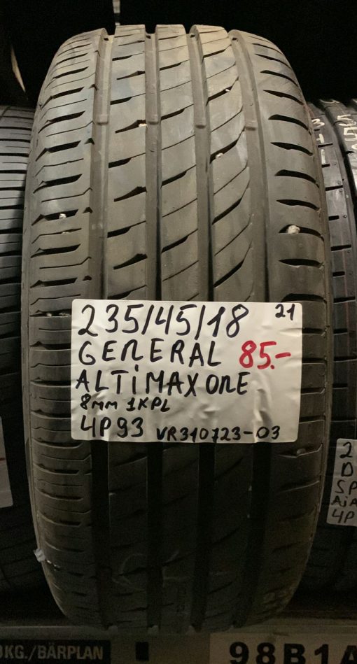 235/45R18 General Altimax One kesä 8mm / 4P93