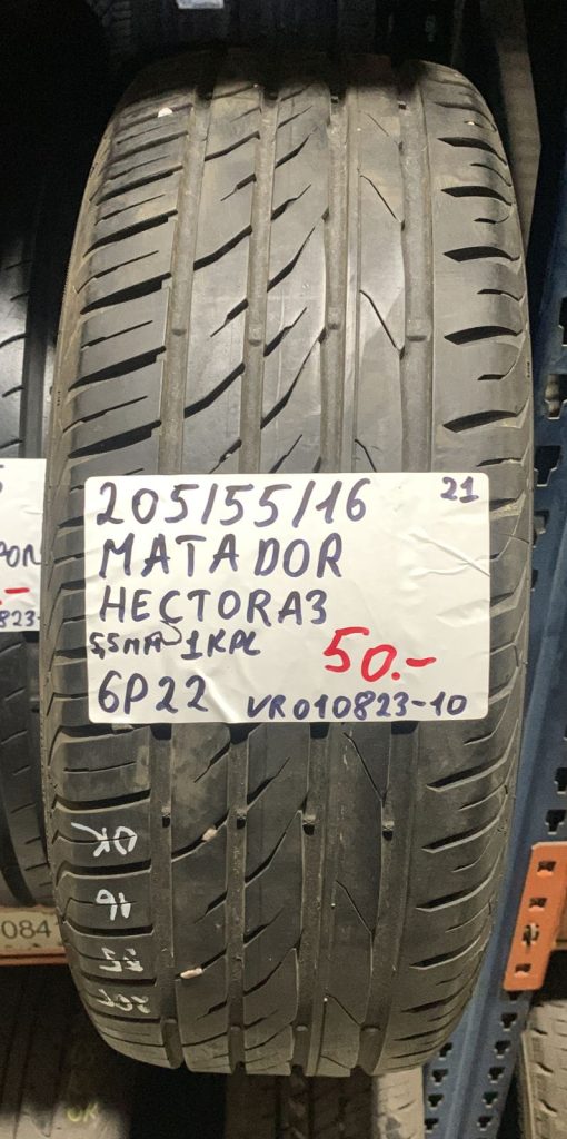205/55R16 Matador Hectora 3 kesä 5,5mm / 6P22