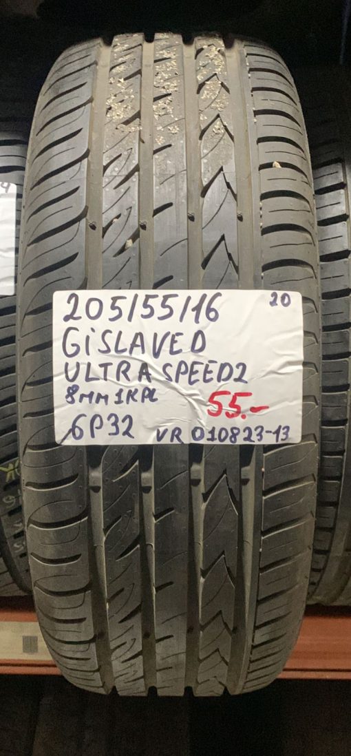 205/55R16 Gislaved Ultra Speed 2 kesä 8mm / 6P32