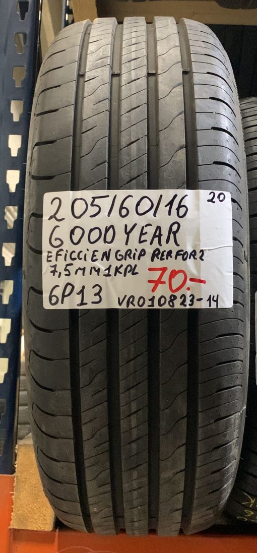 205/60R16 GoodYear EfficientGrip Performance kesä 7,5mm / 6P13