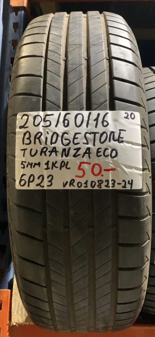 205/60R16 Bridgestone Turanza Eco kesä 5mm / 6P23