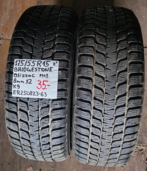 175/55R15 Bridgestone Blizzak kitka M+S 8mm / K9