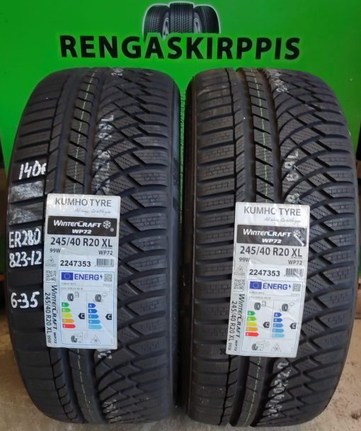 245/40R20 Kumho WinterCraft WP72 kitka ajamattomat / 6-35