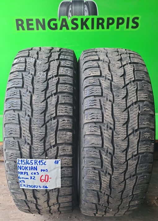 215/65R15c Nokian HKPL CR3 M+S kitka 6mm / K9