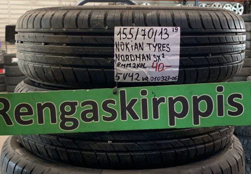 155/70R13 Nokian Tyres Nordman SX2 kesä 8mm / 5V42