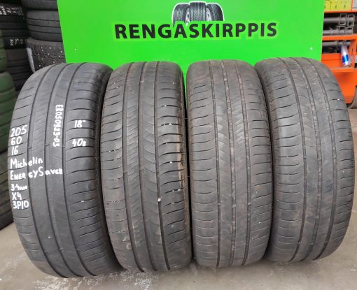 205/60R16 Michelin Energy Saver kesä 3-4mm / 3P10