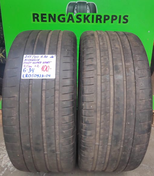 255/40R20 Michelin Pilot Super Sport kesä 4,5mm / 6-34