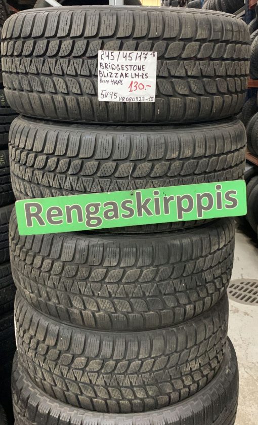 245/45R17 Bridgestone Blizzak LM25 Runflat kitka 8mm / 5V45