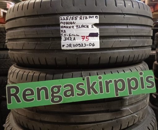 225/55R17 Nokian Hakka Black 2 kesä 5,5-6mm / 3V2A