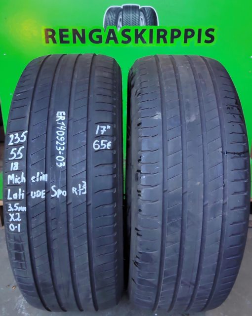 235/55R18 Michelin Latitude Sport 3 kesä 3,5mm / K13