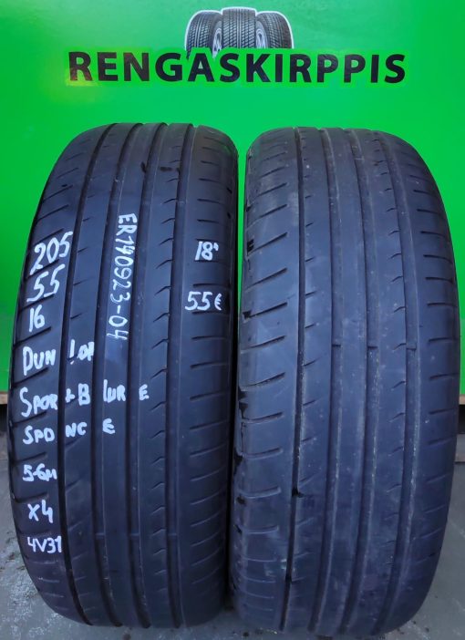 205/55R16 Dunlop Sport Bluresponce kesä 5-6mm / 4V31