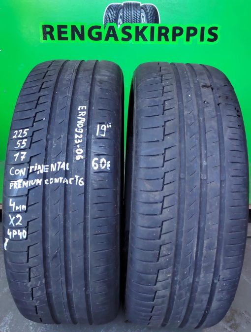 225/55R17 Continental PremiumContact 6 kesä 4mm / 4P54