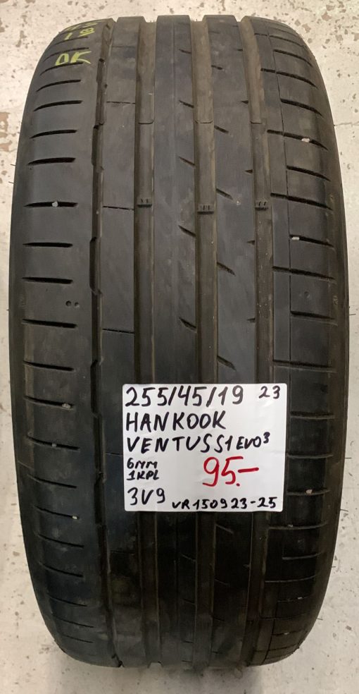 255/45R19 Hankook Ventus S1 Evo3 kesä 6mm / 3V9