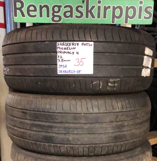 225/55R17 Michelin Primacy 4 kesä 3,5mm / 3P3A