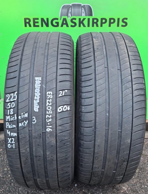 225/50R18 Michelin Primacy 3 kesä 4mm / K15