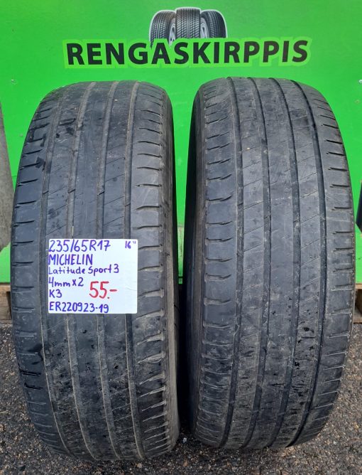 235/65R17 Michelin Latitude Sport 3 kesä 4mm / K3