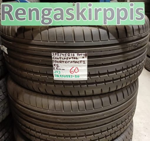 275/45R18 Continental SportContact 2 kesä 8,5mm / 3V3