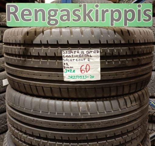 255/45R18 Continental SportContact 2 kesä 9mm / 3V2A