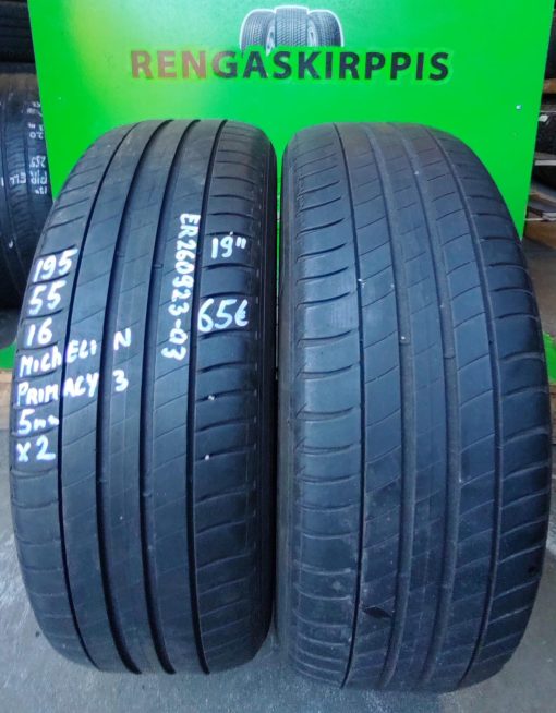 195/55R16 Michelin Primacy 3 kesä 5mm / K1
