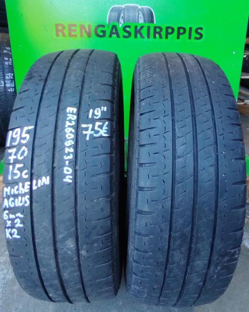 195/70R15c Michelin Agilis kesä 6mm / K2