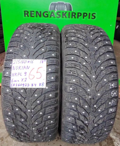 215/60R16 HKPL 9 nasta 6mm / K8