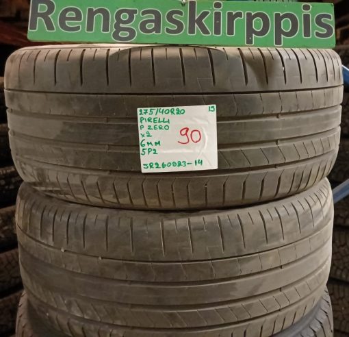 275/40R20 Pirelli PZero kesä 6mm / 5P2