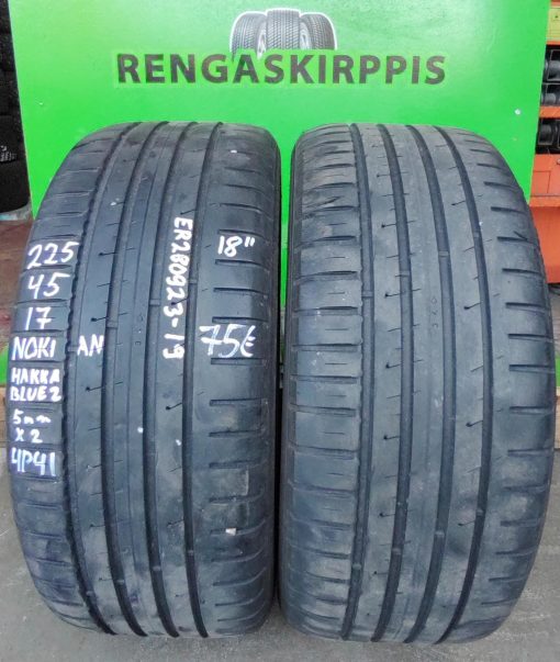 225/45R17 Nokian Hakka Blue 2 kesä 5mm / 4P41