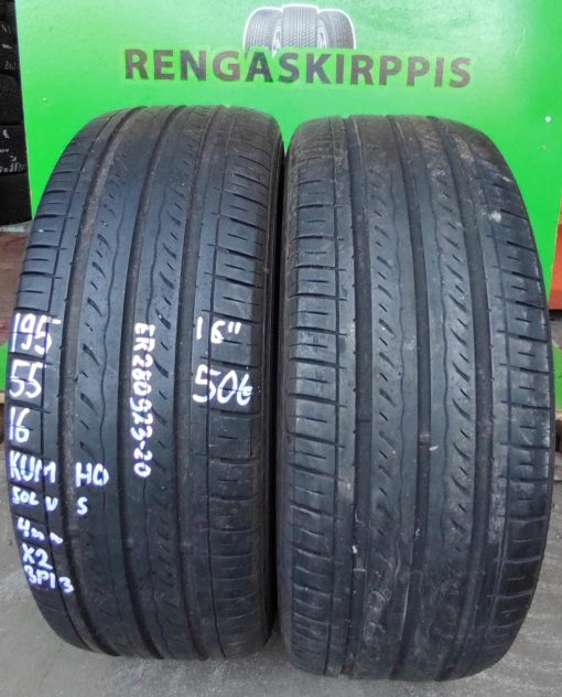 195/55R16 Kumho Solus kesä 4mm / 3P13