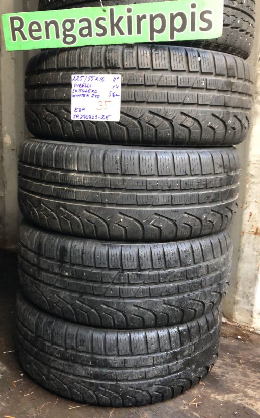 225/55R16 Pirelli SottoZero Winter 240 M+S kesäkäyttöön 5-6mm / K3P