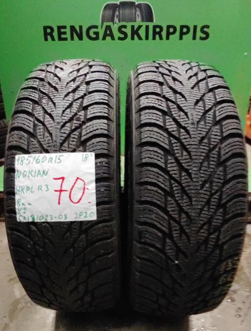 185/60R15 Nokian HKPL R3 kitka 8mm / K7
