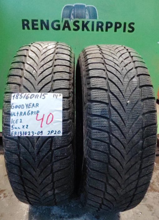 185/60R15 GoodYear UltraGrip Ice 2 kitka 5mm / K7