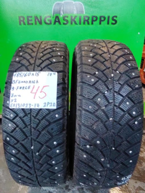 185/60R15 BFGoodrich G-Force nasta 7mm / 2P20