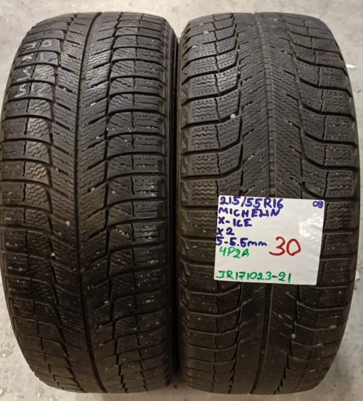 215/55R16 Michelin X-Ice kitka 5-5,5mm / 4P2A