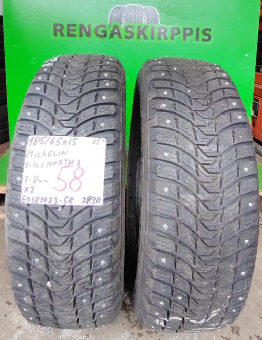 185/65R15 Michelin X-Ice North 3 nasta 7-8mm / K6