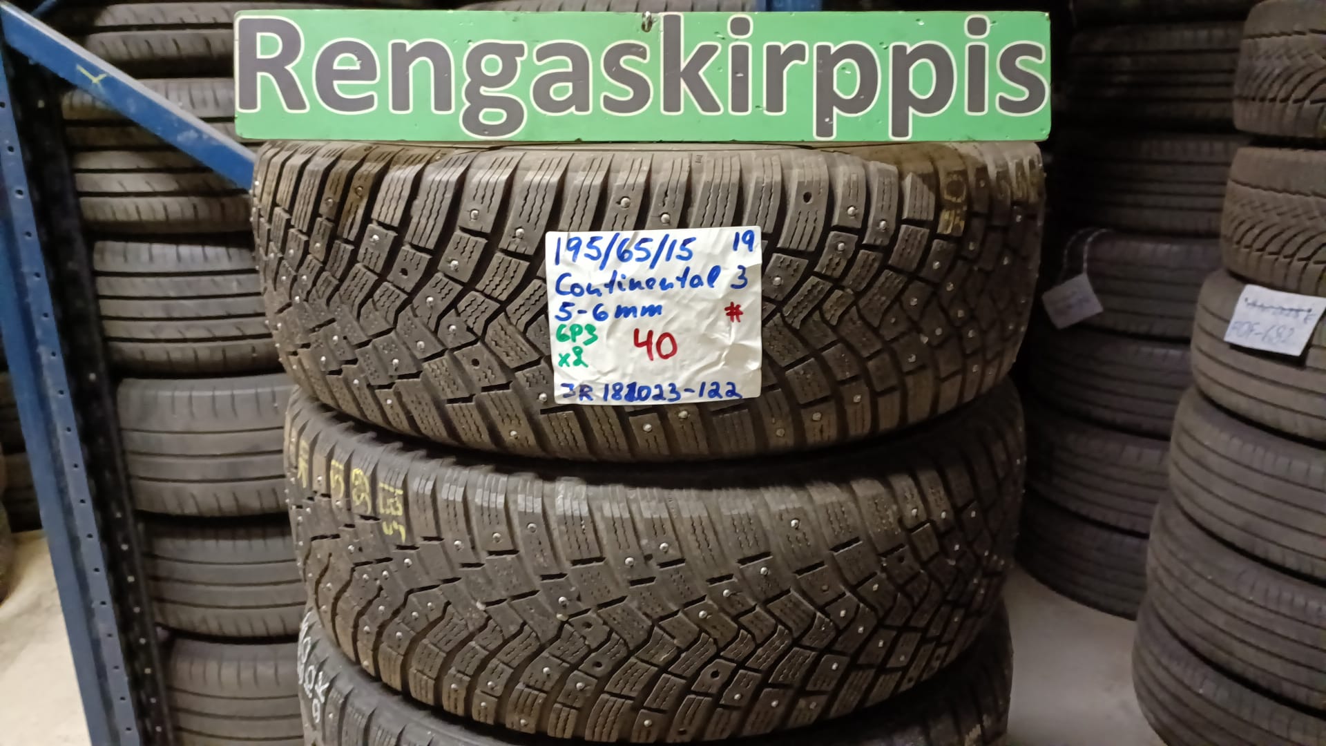 195/65R15 Continental nasta 5-6mm # / 3P14-2