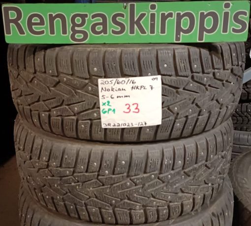 205/60R16 Nokian HKPL 7 nasta 5-6mm / 6P1
